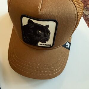 Goorin Panther Patch Trucker Cap in Caramel
